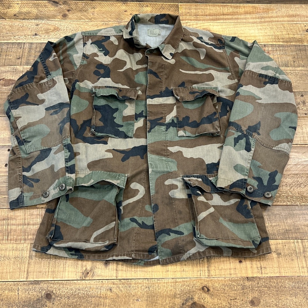 Woodland Camouflage Pattern Combat Coat Size Medium long